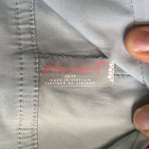 Free People Movement Light Blue Moto Cargo Pants with Pockets Women’s Size XS - Picture 12 of 16